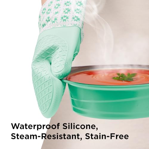 UltraShield Silicone Oven Mitts (Gem-teal / Standard)