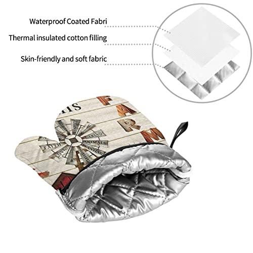 Oven Mitts and Pot Holders Sets of 4 (Pot Holders-437)