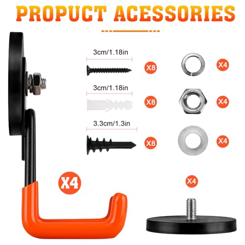 Heavy Duty Magnetic Garage Hook (Middle/4 PCS Magnetic Hooks)