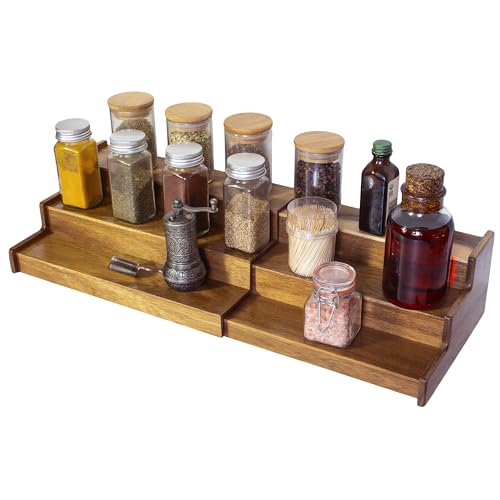 Acacia Wood 3 Tiered Spice Rack