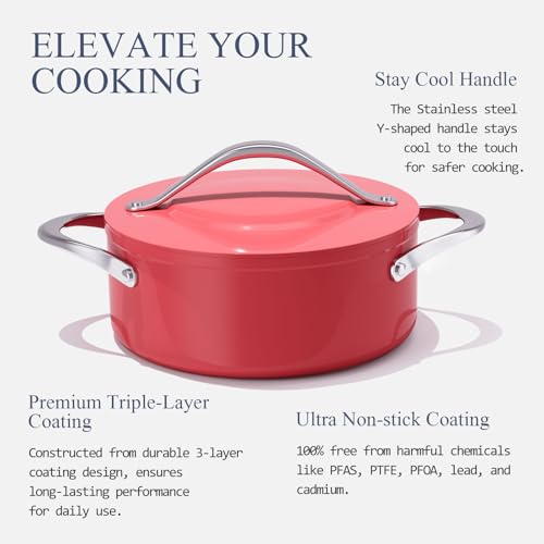 Ceramic Dutch Oven with Lid (Fusion Red)