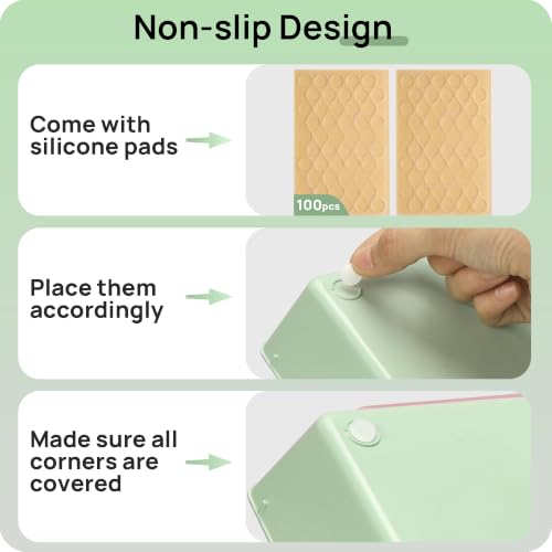 25 Pack Plastic Drawer Organizers with Non (Sage Green)