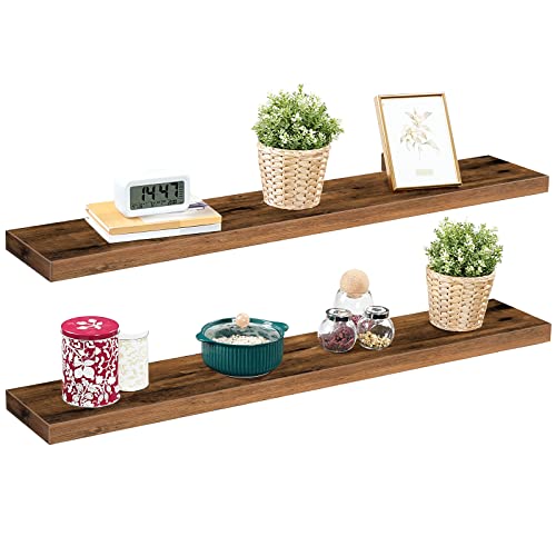 Floating Shelves for Wall (Rustic Brown / 47.2 Inches)