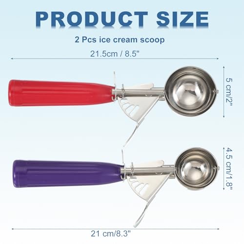 2 Pcs Cookie Scoops Ice Cream Scoop w