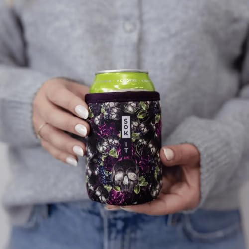 CanSok Sleeve for Beer & Soda Insulated Neoprene Cover (After Dark / 12oz Slim Can Sleeve)