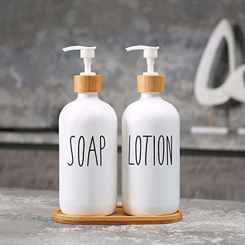 White Soap Dispenser Bathroom Set