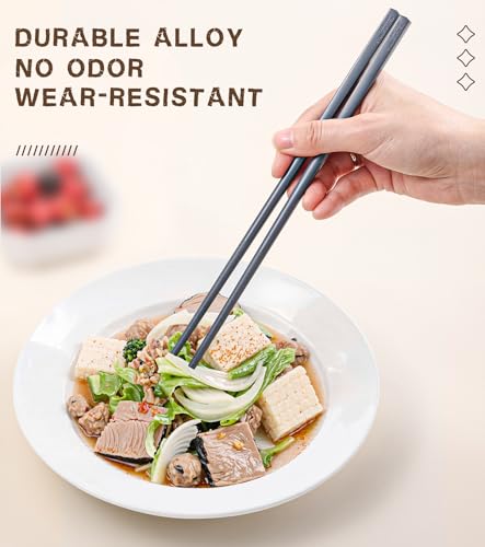 10 Pairs Fiberglass Chopsticks Reusable Set (Style 5 - 10 Pairs - Color Mix)
