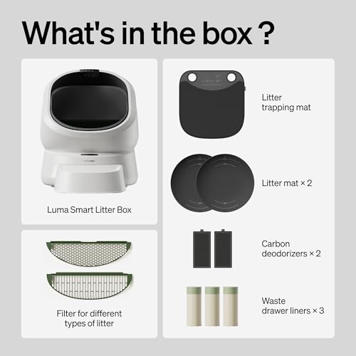 Automatic Litter Box with Accessories Kit (White / Self Cleaning Litter Box+ACC Kit)