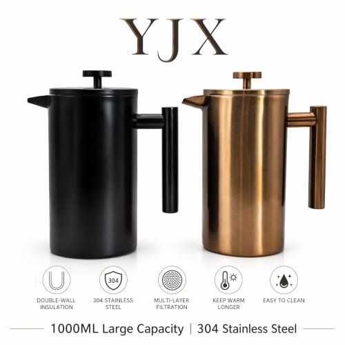 34oz French Press Coffee Maker (Coppery)