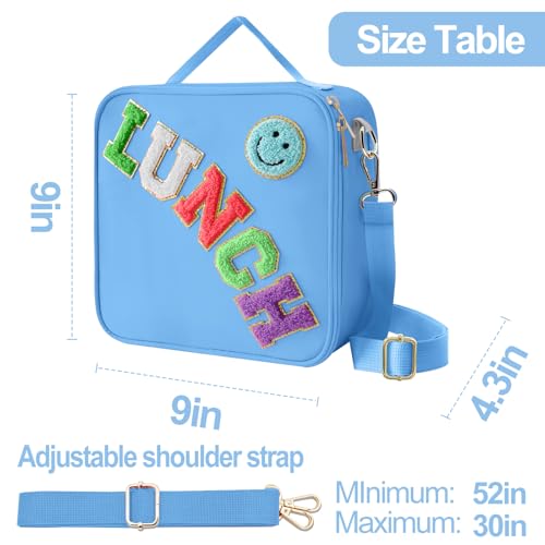 Insulated Lunch Bag With Adjustable Shoulder Strap (Dark Blue)