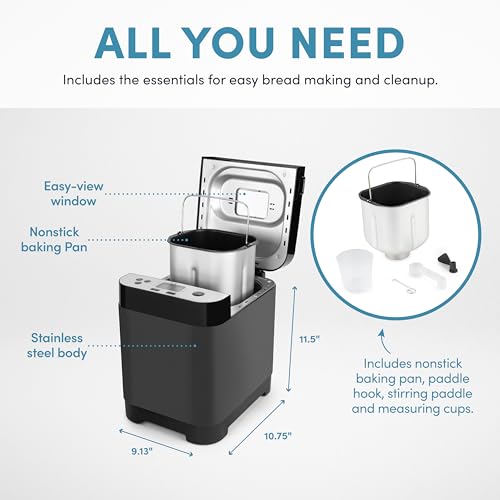 1.5lbs. Digital Bread Maker with Crust Customization