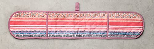 Double Oven Mitts 100% Cotton Double Oven Glove (075 - Ispahan / 7" x 35" (Double Oven Mitt))