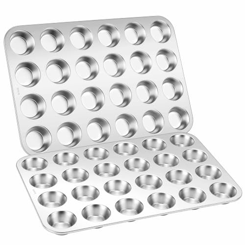 18 10 Stainless Steel Mini Muffin Pan 24 Cups (24 Cup)