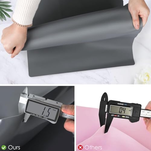 Extra Large Silicone Mats for Kitchen Counter (06-matte Gray / 27.6"L x 16"W)
