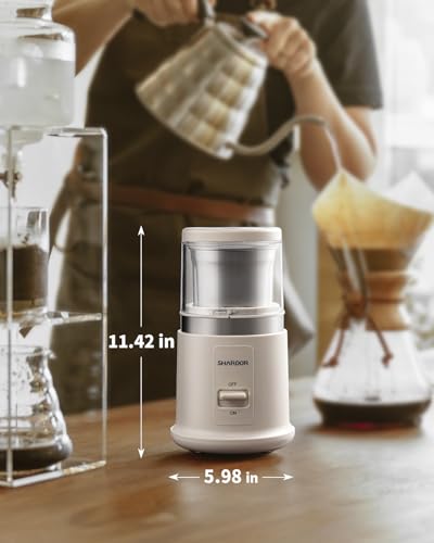 One Touch Coffee Grinder Electric (White / 1 BOWL)