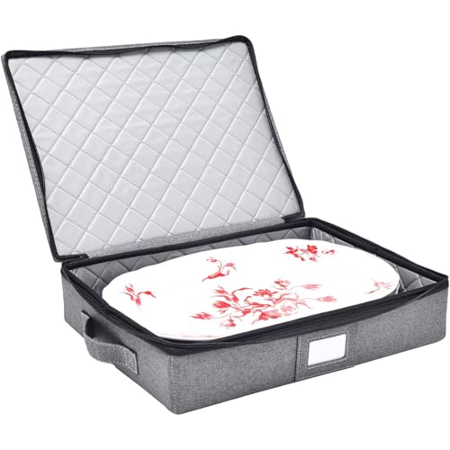 Hard Shell Platter Storage Container (Gray / 1 Piece Hard Shell Platter Storage Case)
