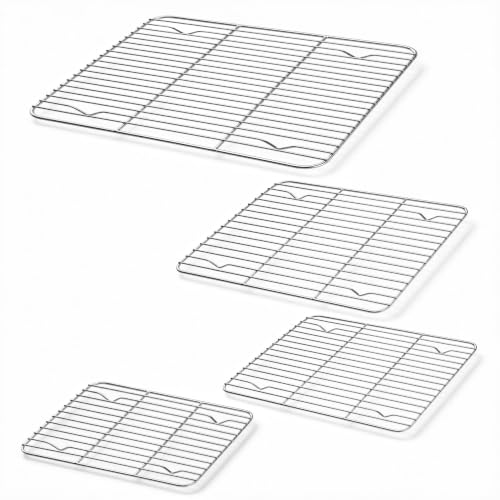 Stainless Steel Cooling Racks Set for Oven Cooking Baking (8.7+9.7+11.6+15.2 Inch)
