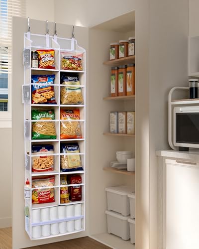 Over the Door Organizer (Beige / 1 Pack-Extra Large 6 Tier)