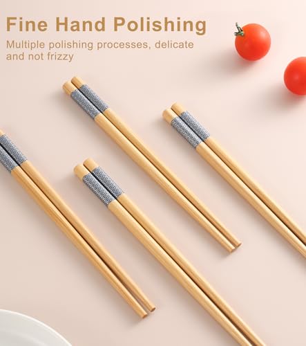 7inch Short kids Bamboo Chopsticks 5 Pairs Reusable Wooden Natural Chopstick Training for Beginners (Style 3 - 5 Pairs - 7 inches)