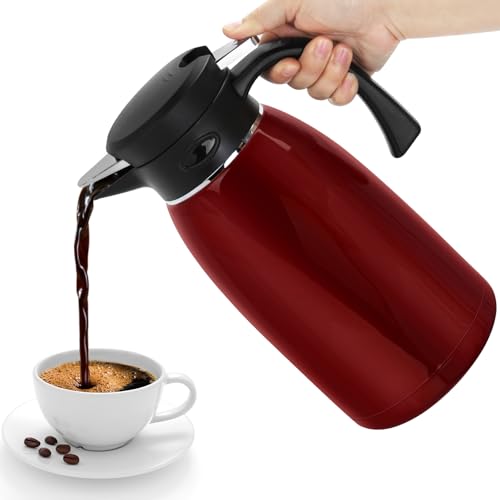 70oz Thermal Coffee Carafe (70oz, Red / 70 Ounces)