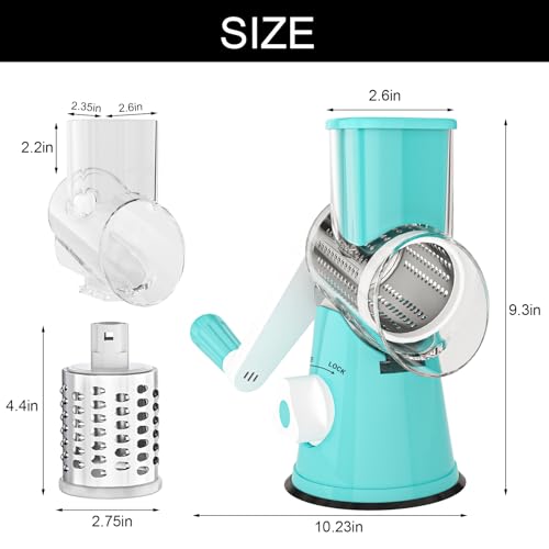 Rotary Cheese Grater Hand Crank Cheese Shredder for Fresh Cheese