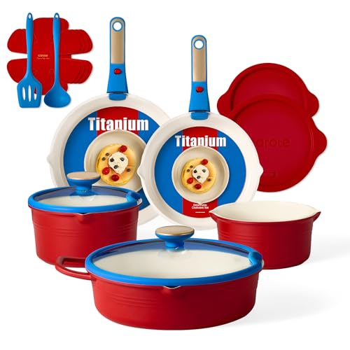 17Pcs Titanium Cookware Set
