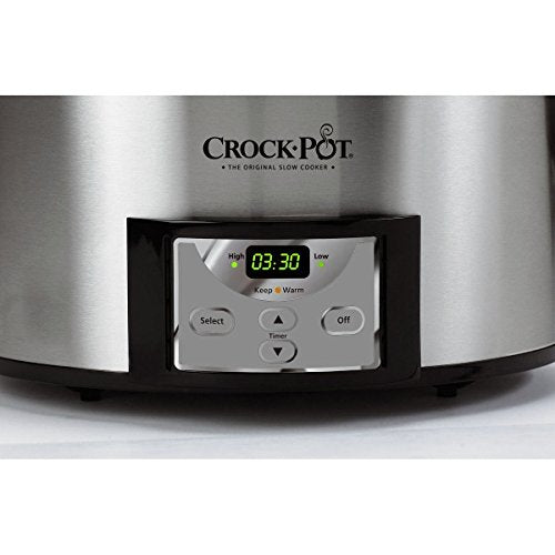 6 Quart Countdown Programmable Oval Slow Cooker with Dipper