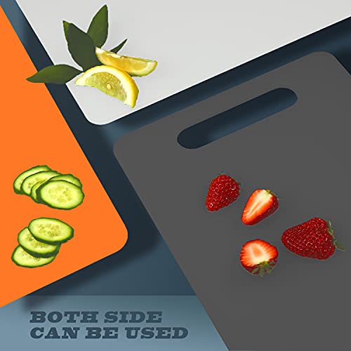 Plastic Utility Cutting Board with Handles (Orange)