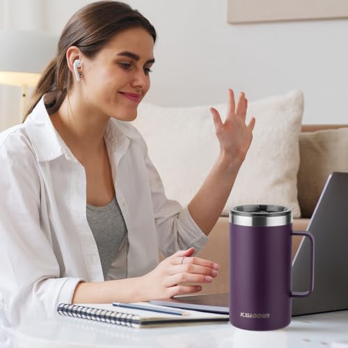 20 oz Insulated Coffee Mug (A1.Purple / 20 ounces (1 pack))
