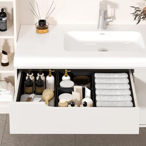 Drawer Organizer Clothes Storage (Black / 26 Pack)
