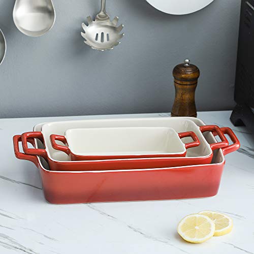 Bakeware Set Ceramic Baking Dish (Gradient Red)