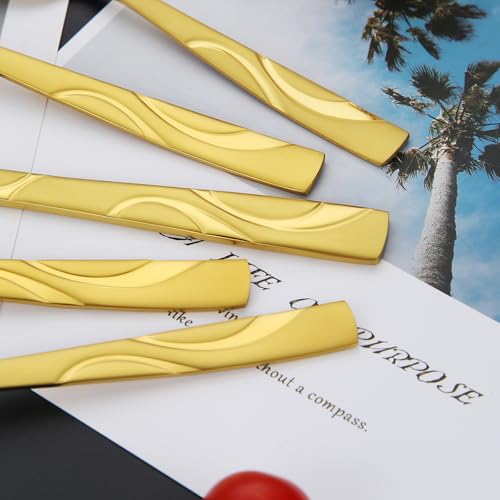 40 Piece Gold Flatware Set for 8 (Gold / 40-Piece)