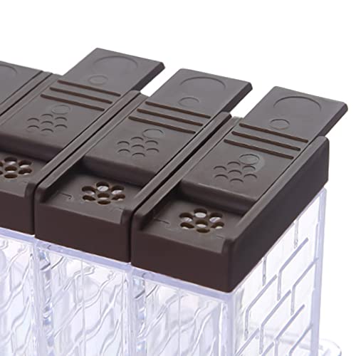 6Pcs Spice Shaker Jars (Brown)