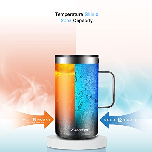 20 oz Insulated Coffee Mug (A1.Glitter Black / 20 ounces (1 pack))