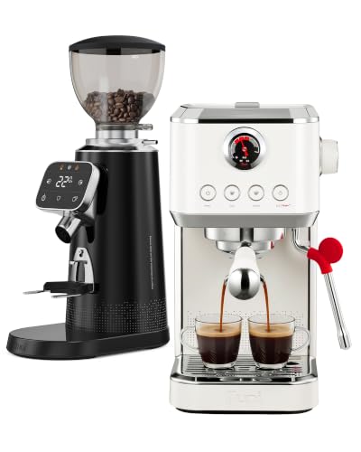E2 Gen3 Espresso Machine with G3 64mm Flat Burr Coffee Grinder (Black Grinder)