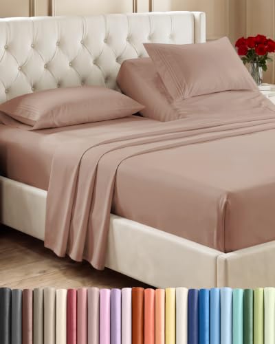 Flex Top Split Head King 4 Piece Sheet Set (34 - Mauve / Split Head/Flex Top)