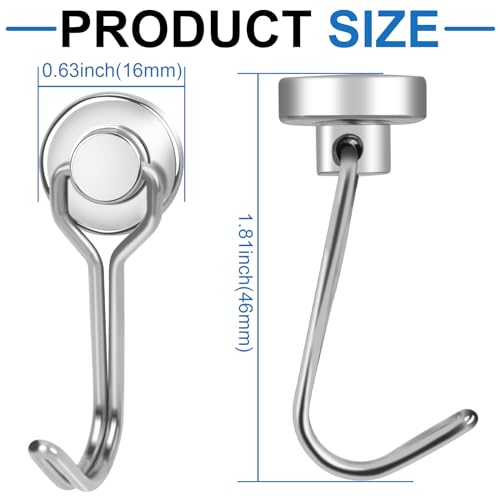 Swivel Swing Magnetic Hooks (50 Count)