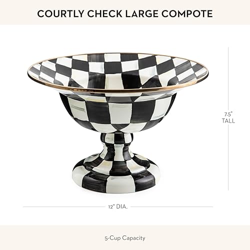 Enamel Compote (Large / Courtly Check)