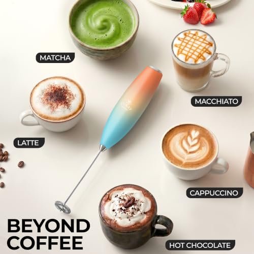 Zulay Powerful Milk Frother for Coffee with Upgraded Titanium Motor (Royal Sunrise / OG Frother)
