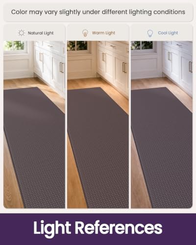 Kitchen Floor Mats Cushioned Anti Fatigue (Brown / 59"l X 17"w X 0.4"th)