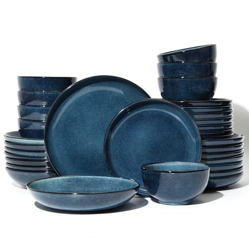 Stoneware Dinnerware Sets for 8 (Starry Blue / Set (32pcs))