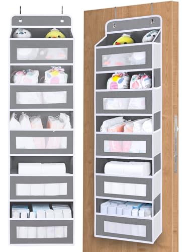 3 Pack Over The Door Organizer Storage (Grey / 3 Pack)
