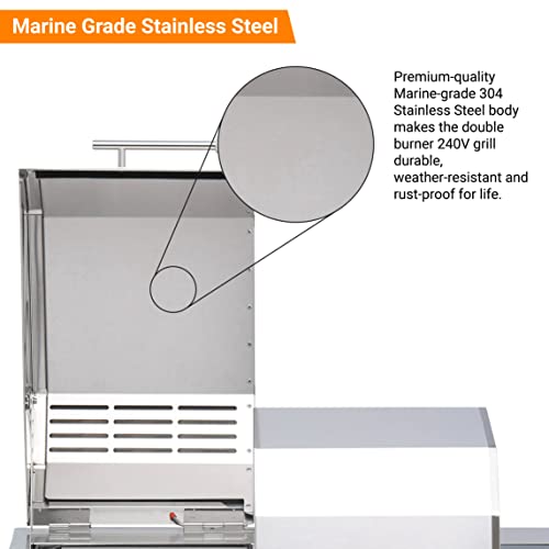 Texan Built In Electric Grill With 2 Burners And IntelliKEN Touch Control (B70425NH)