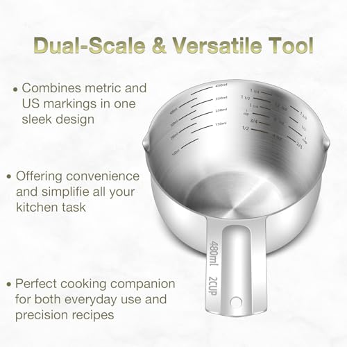 18/8(304) Stainless Steel Measuring Cup Set(1CUP & 2CUP)