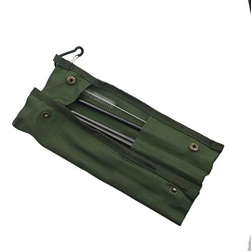 Reusable Travel Utensils (Green Pouch / Black)
