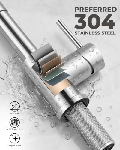 Utility Sink Faucet with Sprayer (Polished Chrome)