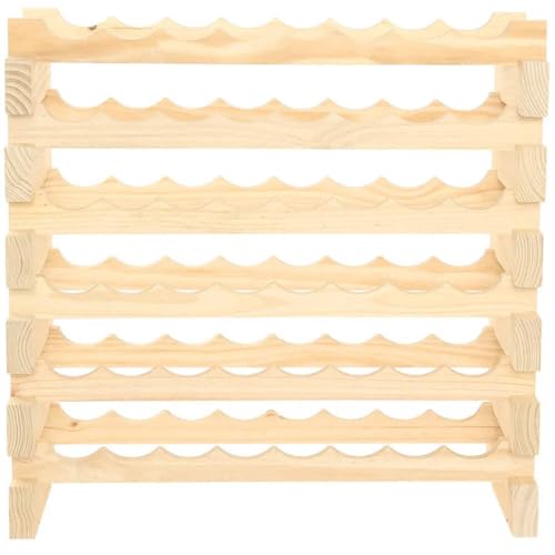 48 Bottle Wine Rack Dark Stain (Dark Stain)