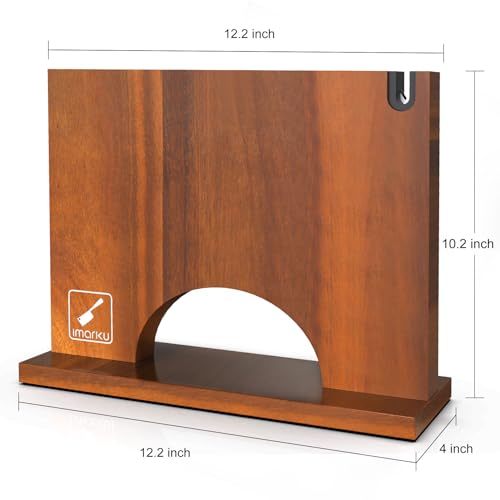 Magnetic Knife Block with Built (Magnetic / 12.23*4.07*10.21 Inch)