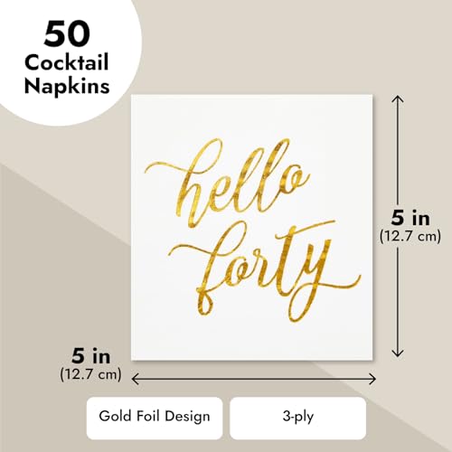 40th Birthday Napkins (50 Pack)