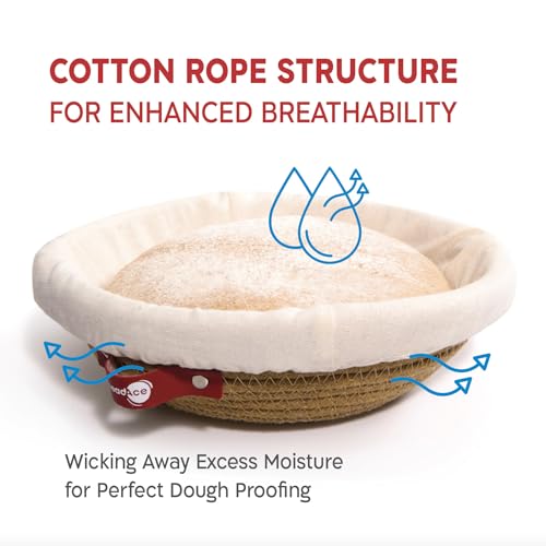 Cotton Rope Banneton Bread Proofing Basket Set (2 Count)